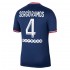 Camisola Paris Saint-Germain Sergio Ramos 4 Equipamento Primeiro 2021-2022 Manga Curta
